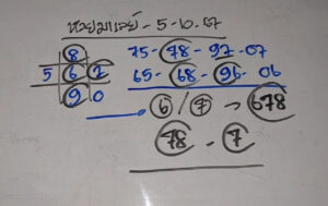 แนวทางหวยมาเลย์ 5/10/67 ชุดที่ 8