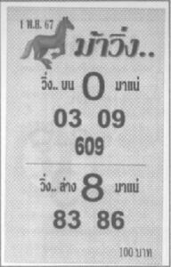 หวยม้าวิ่ง 1/11/67