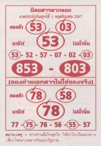 หวยลาภลอย 1/11/67