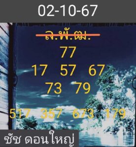 แนวทางหวยลาว 2/10/67 ชุดที่ 6