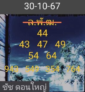 แนวทางหวยลาว 30/10/67 ชุดที่ 7