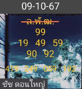 แนวทางหวยลาว 9/10/67 ชุดที่ 9