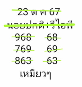 แนวทางหวยฮานอย 23/10/67 ชุดที่ 6