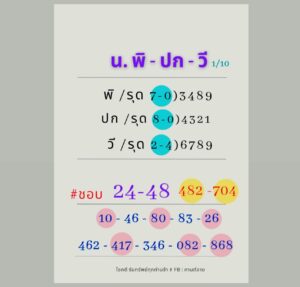 แนวทางหวยฮานอย 1/10/67 ชุดที่ 9