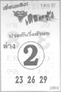 หวยเสือตกถัง 1/11/67