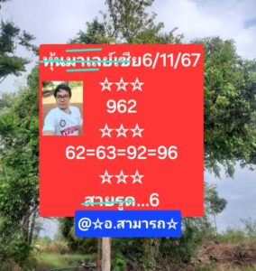 แนวทางหวยมาเลย์ 6/11/67 ชุดที่ 1