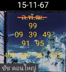 แนวทางหวยลาว 15/11/67 ชุดที่ 5