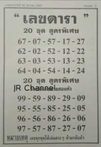 เลขดารา 16/12/67