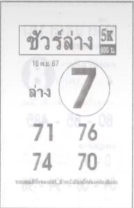 หวยชัวร์ล่าง 16/11/67