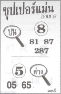 หวยซุปเปอร์แม่น 16/11/67