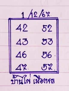 หวยบ้านไผ่เมืองพล 1/12/67
