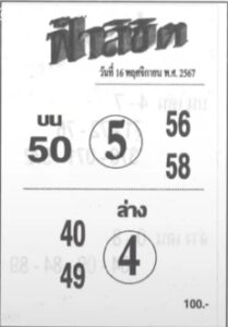 หวยฟ้าลิขิต 16/11/67