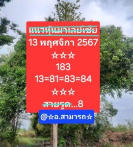 แนวทางหวยมาเลย์ 13/11/67 ชุดที่ 1