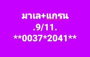 แนวทางหวยมาเลย์ 9/11/67 ชุดที่ 3