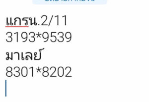 แนวทางหวยมาเลย์ 2/11/67 ชุดที่ 3