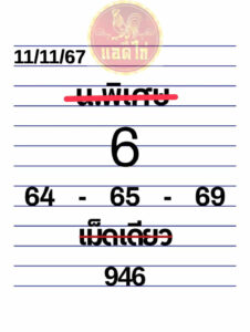 แนวทางหวยฮานอย 11/11/67 ชุดที่ 10