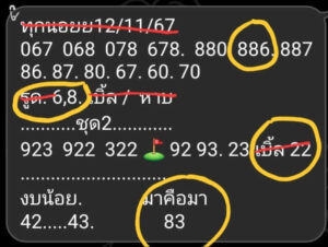 แนวทางหวยฮานอย 12/11/67 ชุดที่ 4