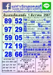 หวยแม่ทำเนียน 1/12/67