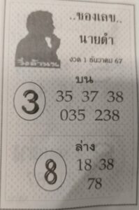 เลขนายดำ 1/12/67