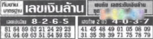 เลขเงินล้าน 1/12/67