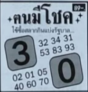 หวยคนมีโชค 16/12/67