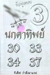 หวยนกตาทิพย์ 17/1/68