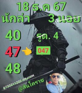 แนวทางหวยฮานอย 18/12/67 ชุดที่ 7