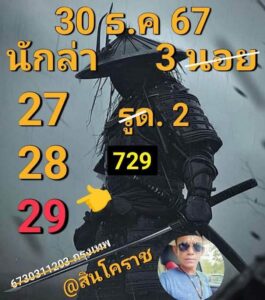 แนวทางหวยฮานอย 30/12/67 ชุดที่ 8