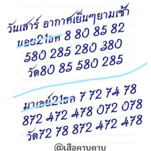 แนวทางหวยฮานอย 21/12/67 ชุดที่ 8