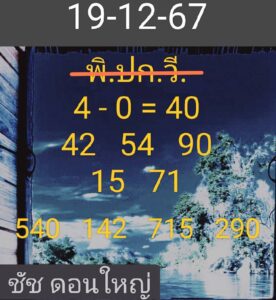 แนวทางหวยฮานอย 19/12/67 ชุดที่ 9