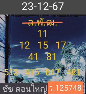 แนวทางหวยลาว 23/12/67 ชุดที่ 4