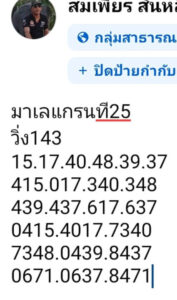 แนวทางหวยมาเลย์ 25/12/67 ชุดที่ 2