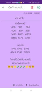 แนวทางหวยมาเลย์ 21/12/67 ชุดที่ 5