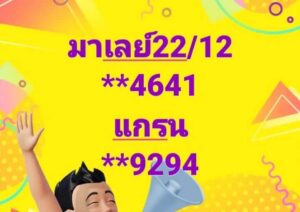 แนวทางหวยมาเลย์ 22/12/67 ชุดที่ 6