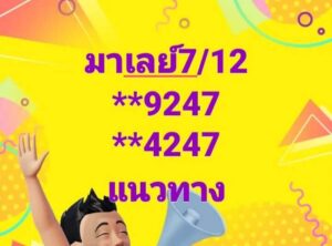 แนวทางหวยมาเลย์ 7/12/67 ชุดที่ 2