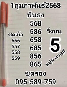 หวยหนุ่มตาคลี 1/2/68