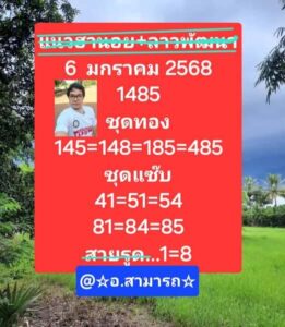 แนวทางหวยฮานอย 6/1/68 ชุดที่ 3