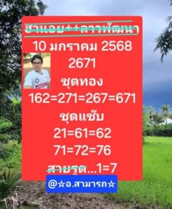 แนวทางหวยฮานอย 10/1/68 ชุดที่ 6