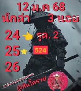 แนวทางหวยฮานอย 12/1/68 ชุดที่ 7