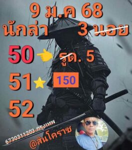 แนวทางหวยฮานอย 9/1/68 ชุดที่ 8