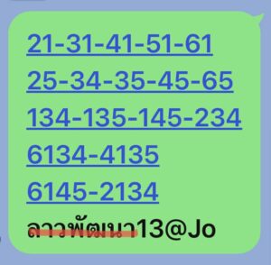 แนวทางหวยลาว 13/1/68 ชุดที่ 1