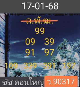 แนวทางหวยลาว 17/1/68 ชุดที่ 5