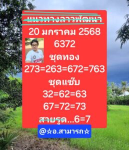 แนวทางหวยลาว 20/1/68 ชุดที่ 8