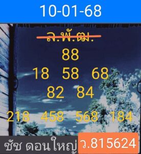 แนวทางหวยลาว 10/1/68 ชุดที่ 9