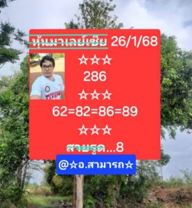 แนวทางหวยมาเลย์ 26/1/68 ชุดที่ 2