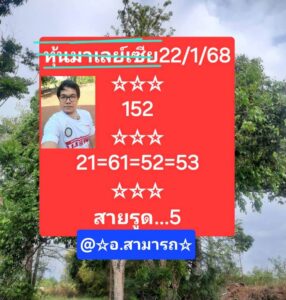 แนวทาหวยมาเลย์ 22/1/68 ชุดที่ 5