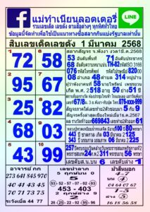 หวยแม่ทำเนียน 1/3/68