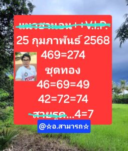 แนวทางหวยฮานอย 25/2/68 ชุดที่ 1