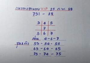 แนวทางหวยฮานอย 25/2/68 ชุดที่ 8