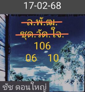 แนวทางหวยลาว 17/2/68 ชุดที่ 7